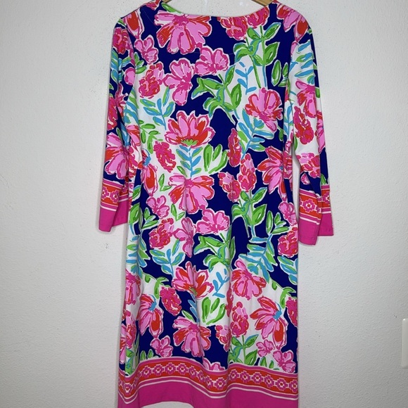 Rezobay Chloe print cotton knit 3/4 sleeves dress size Large never worn - Picture 3 of 5
